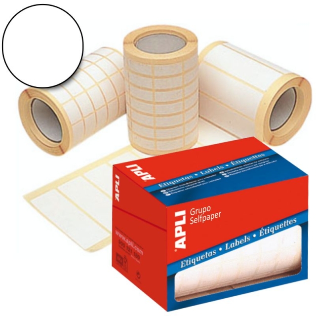 rollo de etiquetas adhesivas circulares apli, círc
