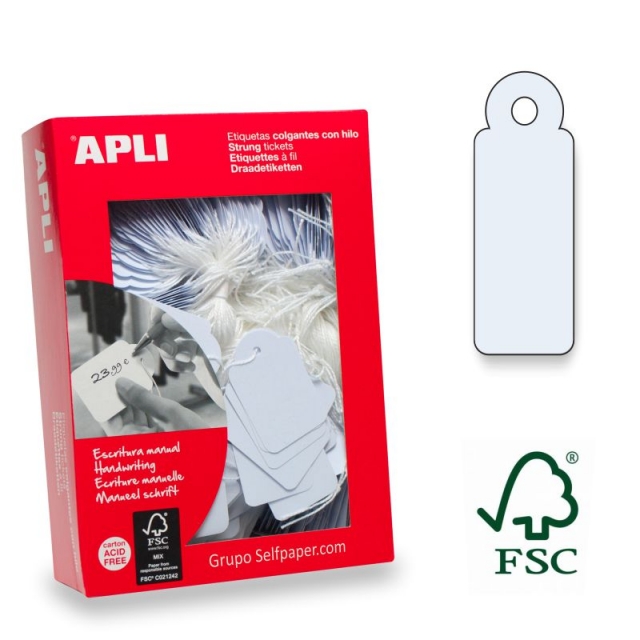 Comprar Etiquetas Colgantes Apli 386 13x34mm 1000 Uds