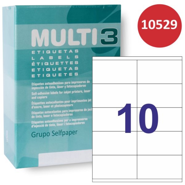 Comprar Etiquetas Impresora Multi3 10529 C/500 10x 105x57mm