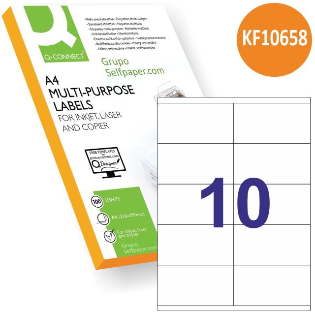 Comprar Etiquetas Impresora Q-connect KF10658 Tamaño 105x57mm, 10x,