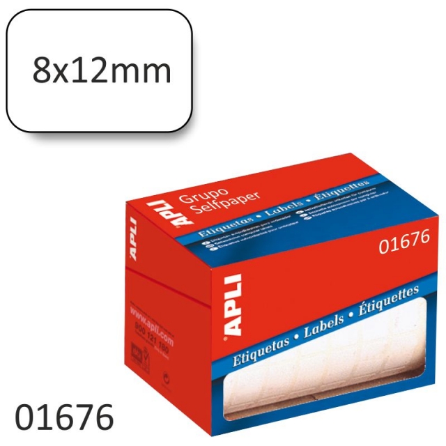 Comprar Etiquetas Rollo Apli 01676 - 8X12 mm - 12000 Uds.