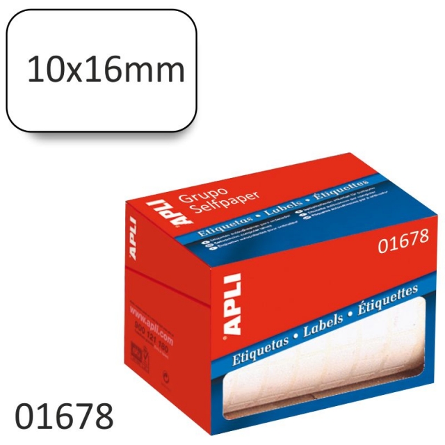 Comprar Etiquetas Rollo Apli 01678 - 10x16 mm - 8100 Uds.