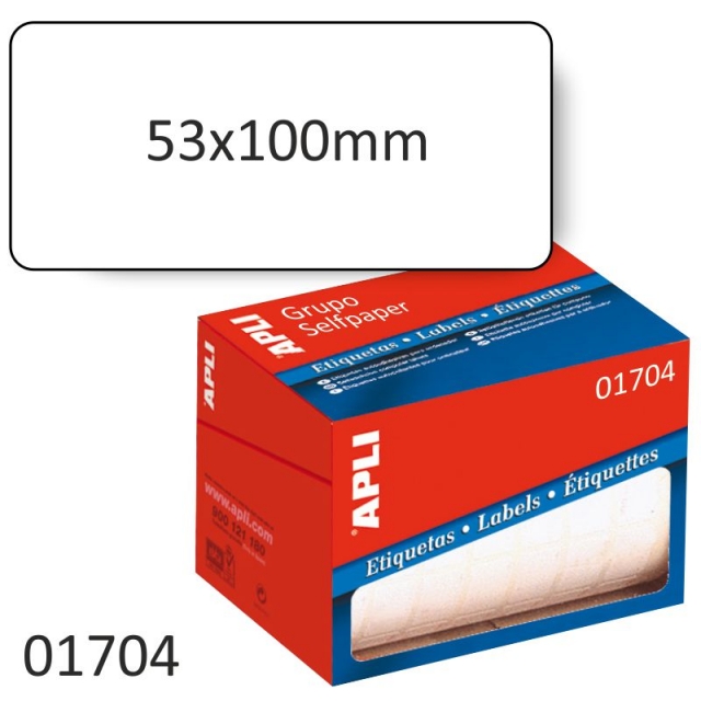Comprar Etiquetas Rollo Apli 01704 - 53x100 mm 300 Uds.