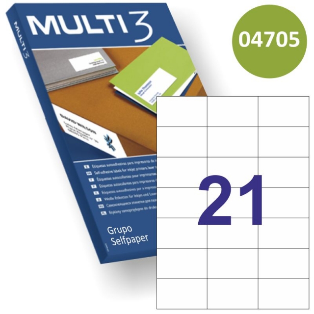 Comprar Etiquetas Fotocopia Láser Inkjet 70x42.4 corresp APLI 01276