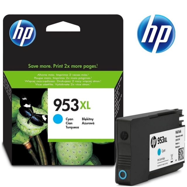 cartucho original hp 953xl azul cyan f6u16ae