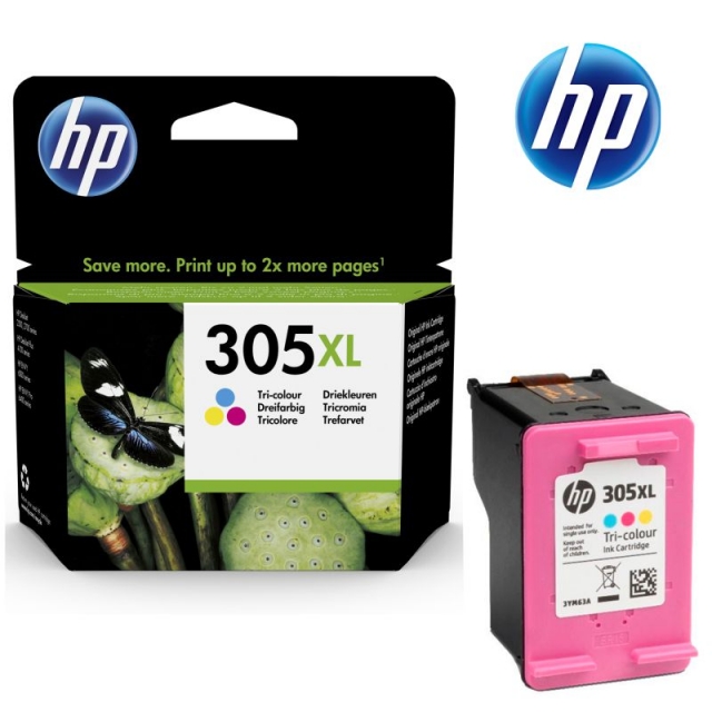 cartucho original tinta hp 305xl tricolor 3ym63ae