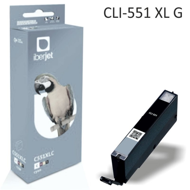 Comprar Compatible Canon CLI551XLG, Gris, Cartucho de tinta