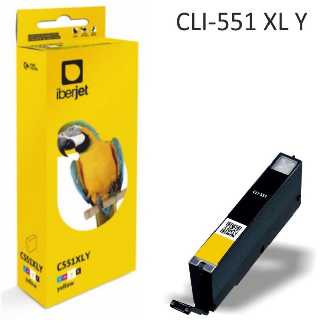 Comprar Compatible Canon CLI551XLY, Amarillo, Cartucho de tinta