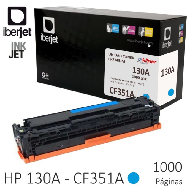 compatible hp cf351a toner 130a color azul cyan