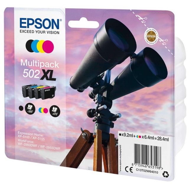Comprar Epson 502XL, Pack ahorro Negro + 3 Colores, Cartuchos tinta