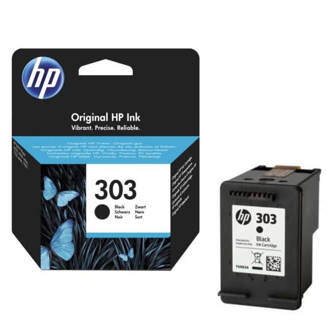 Comprar HP 303 Negro, cartucho tinta original T6N02AE Envy Photo