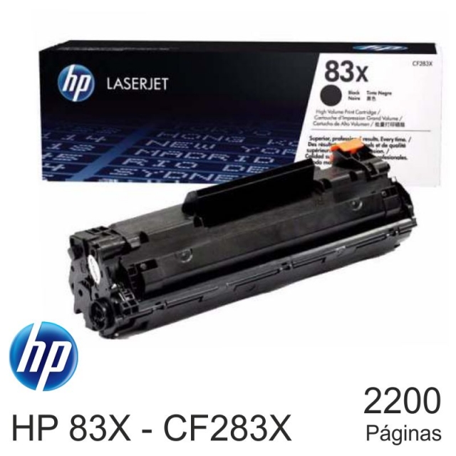 hp 83x cf283x toner xl 2200 paginas