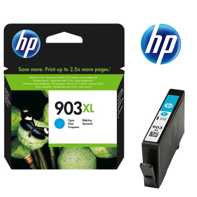 hp 903xl cyan, cartucho original alta capacidad