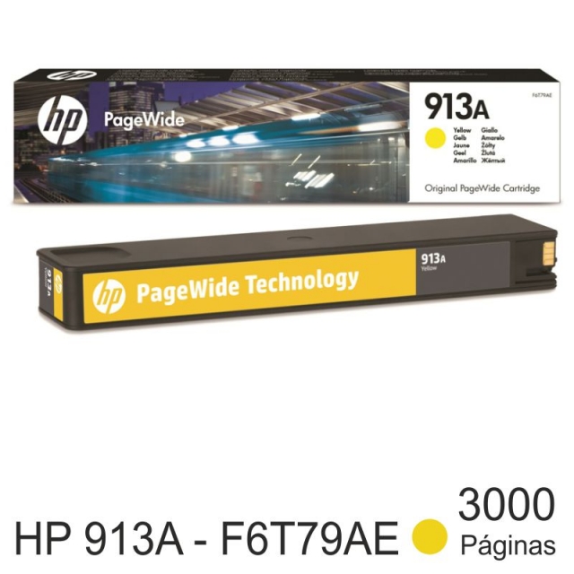 hp 913a f6t79ae amarillo cartucho original tinta