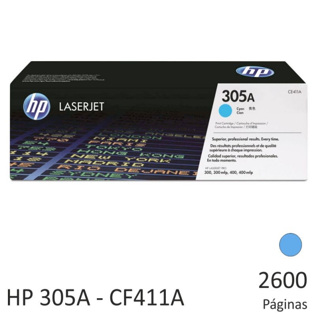 Comprar HP CE411A, HP 305A, toner original color Cyan