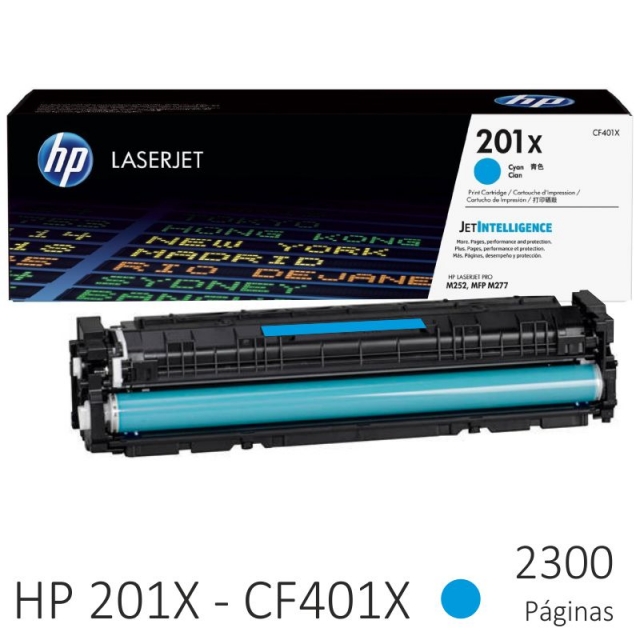 Comprar HP CF401X 201X color Cyan - azul cian - Toner alta capacidad