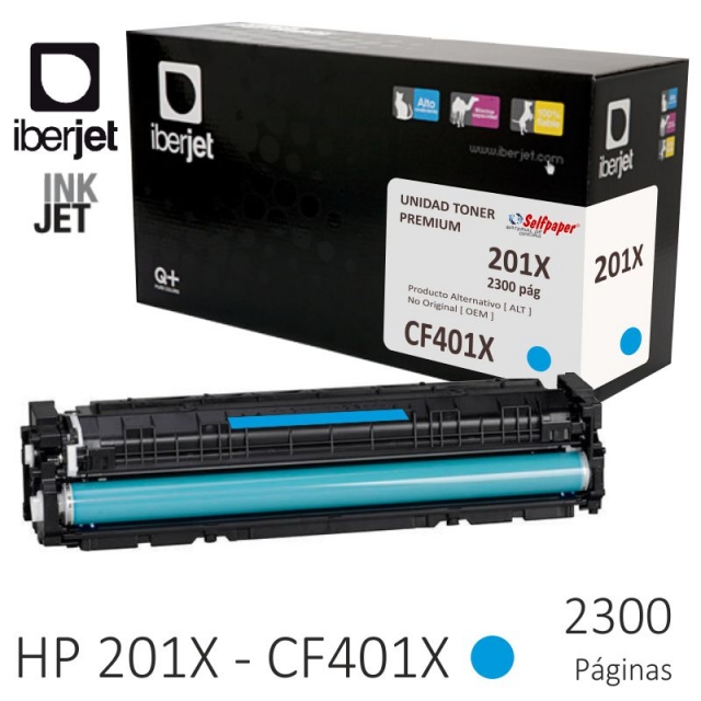 hp cf401x compatible 201x azul cyan