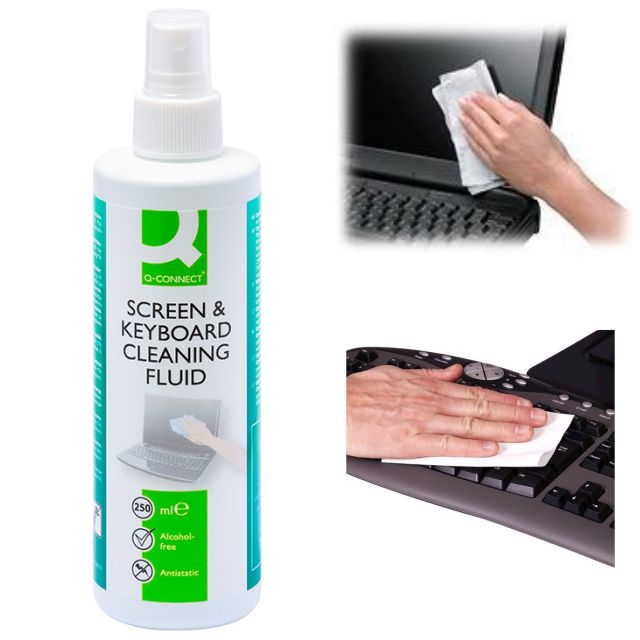 Comprar Spray limpiador de pantallas y teclados Q-Connect