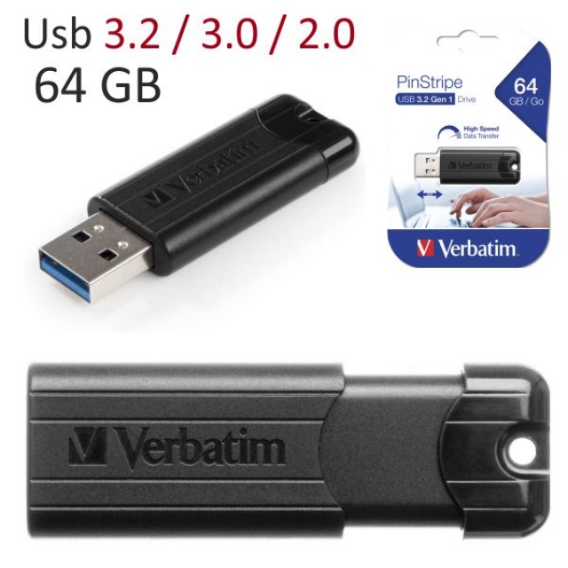 Comprar Memoria Usb 3.0 - 64 Gb Verbatim Pen drive alta velocidad