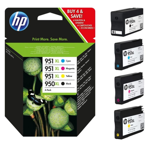 Comprar Pack 4 cartuchos HP 950 XL negro +3 Colores HP 951XL