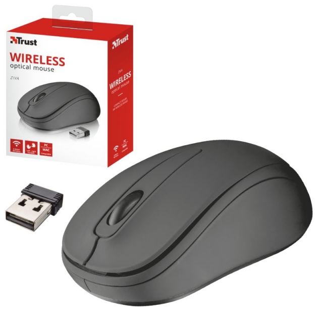Comprar Raton sin cable, inalambrico Trust Ziva negro, económico