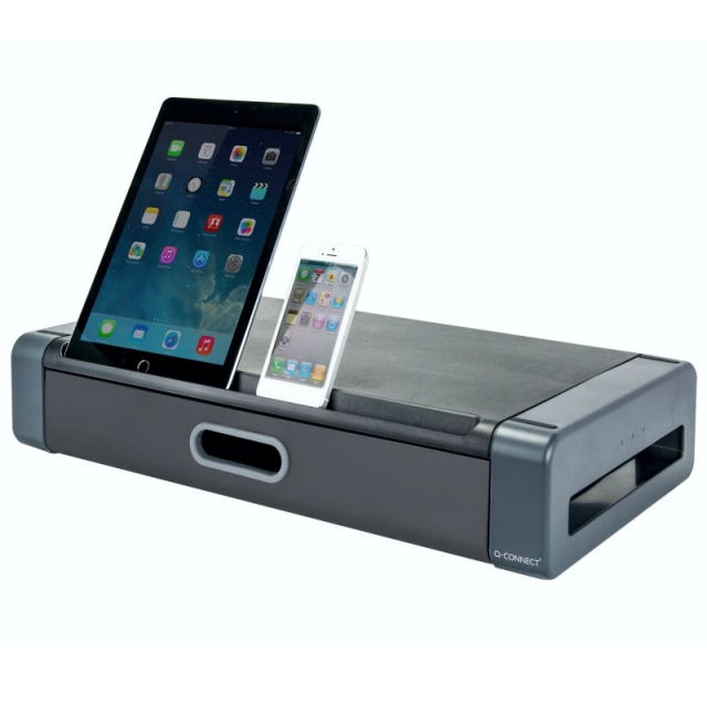 Comprar Soporte para monitor, tablet y móvil Q-connect con cajón