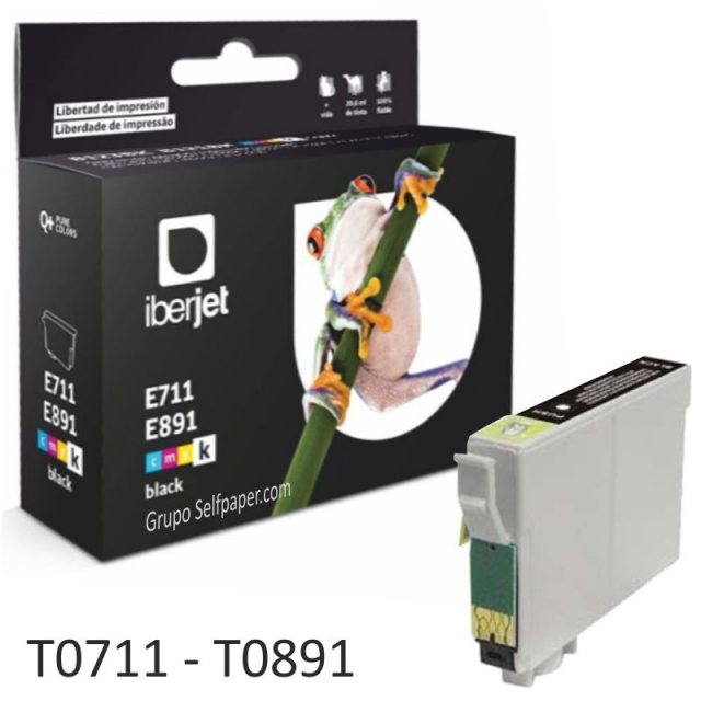 Comprar T0711 compatible cartucho Epson negro 50% mas tinta T0891