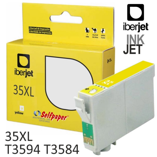 tinta compatible epson t3594, t3584 35xl amarillo