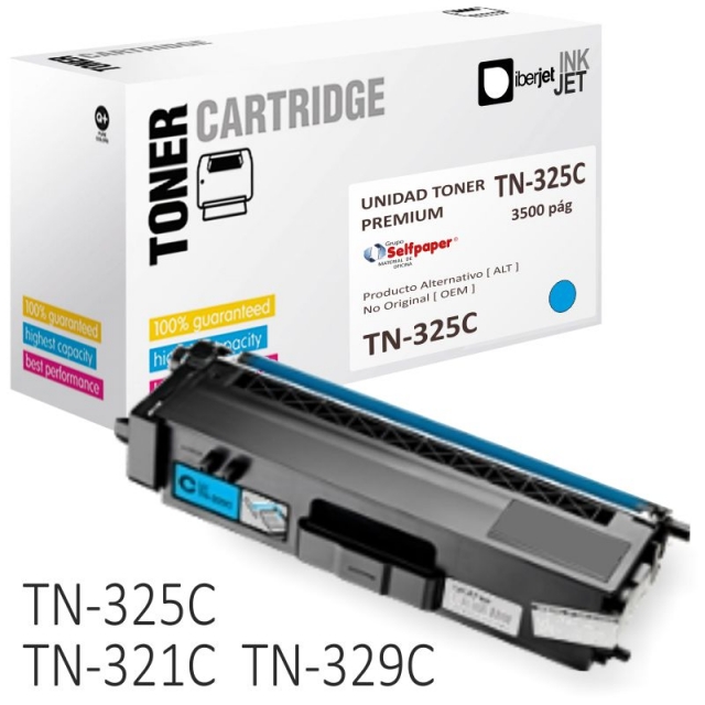 Comprar Toner Brother TN325C compatible color azul Cyan 3500 pag.
