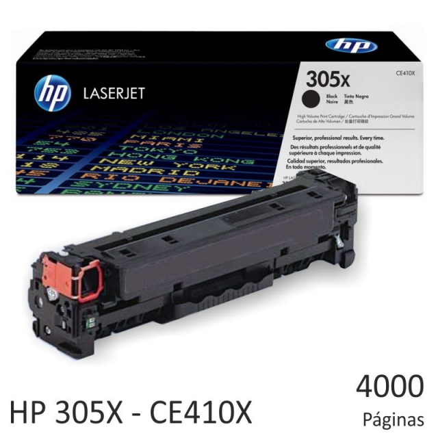 Comprar Toner HP 305X negro, CE410X Laserjet Pro 300,400, 4000 págs.