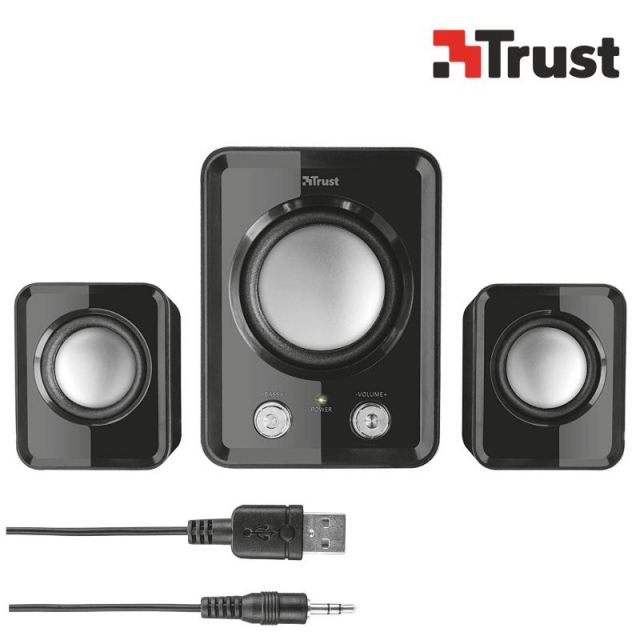 trust ziva altavoces pc 21 usb 12w peak 6w rms