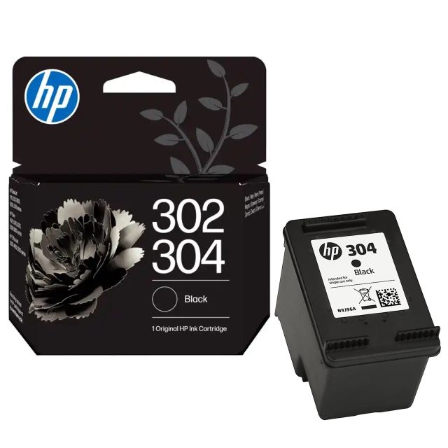 Comprar Cartucho HP 304 - 302 Negro, original N9K06AE