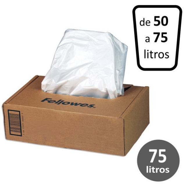 Comprar Bolsas plástico para destructoras Fellowes hasta 75 litros
