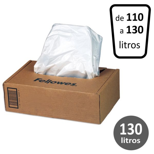 Comprar Bolsas residuos para destructoras Fellowes 110-130 L. C/50