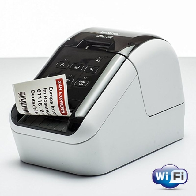 brother ql 810w, impresora de etiquetas wifi, rojo