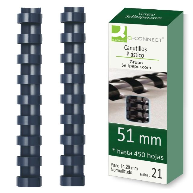Comprar Canutillos de Plastico de 51 mm para encuadernar 21 Anillas