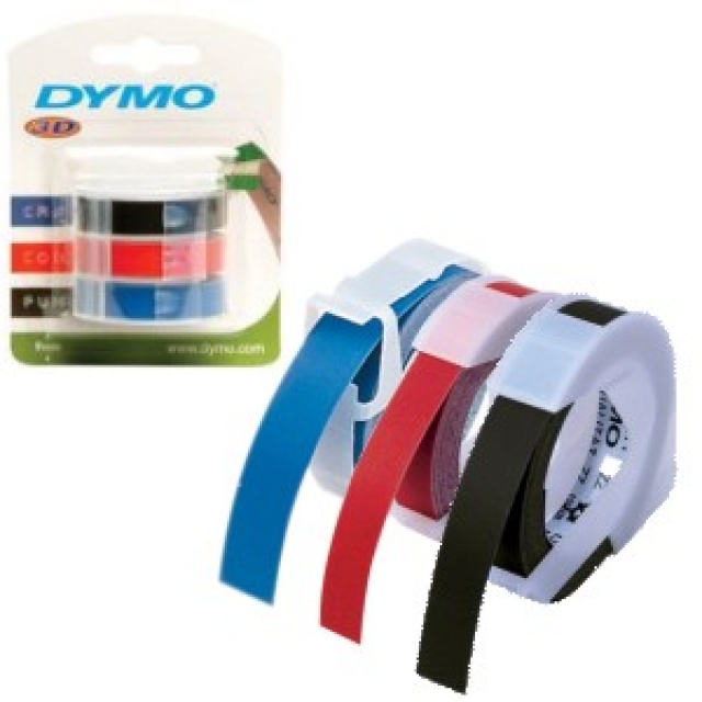 Comprar Pack 3 Cintas Dymo Manual 3D 9mm x 3 Mts 3 Colores