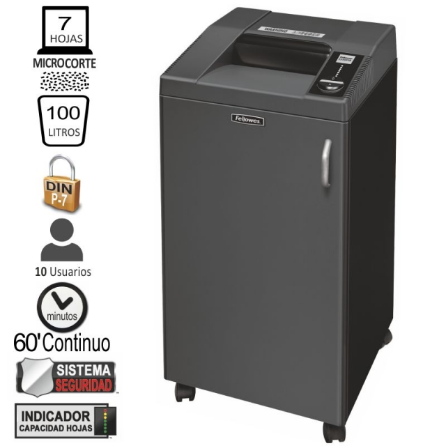 Comprar Destructora Fellowes 3250HS Nivel P-7 microcorte