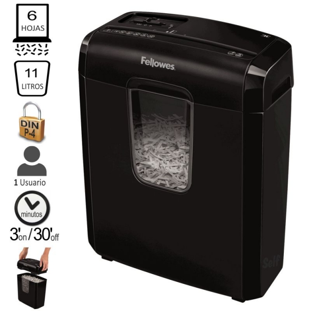 Comprar Destructora Fellowes 3C, corte cruzado partículas P-4