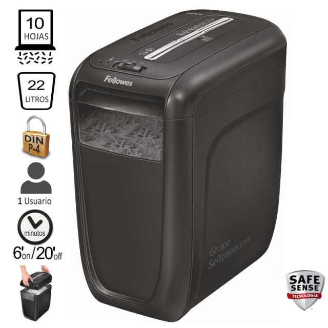 Comprar Destructora Fellowes 60CS, 10 hojas en Particulas Safe Sense