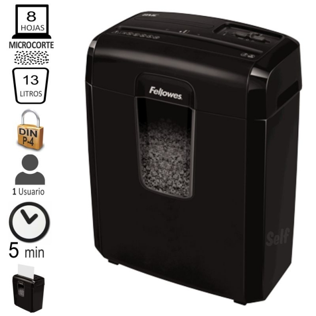 Comprar Destructora Fellowes 8MC Microcorte micropartículas P-4