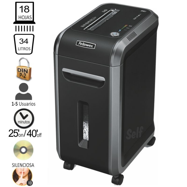 Comprar Destructora Fellowes 90S 18 hojas en tiras - Silenciosa