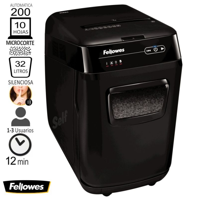 destructora fellowes automax 200m microcorte