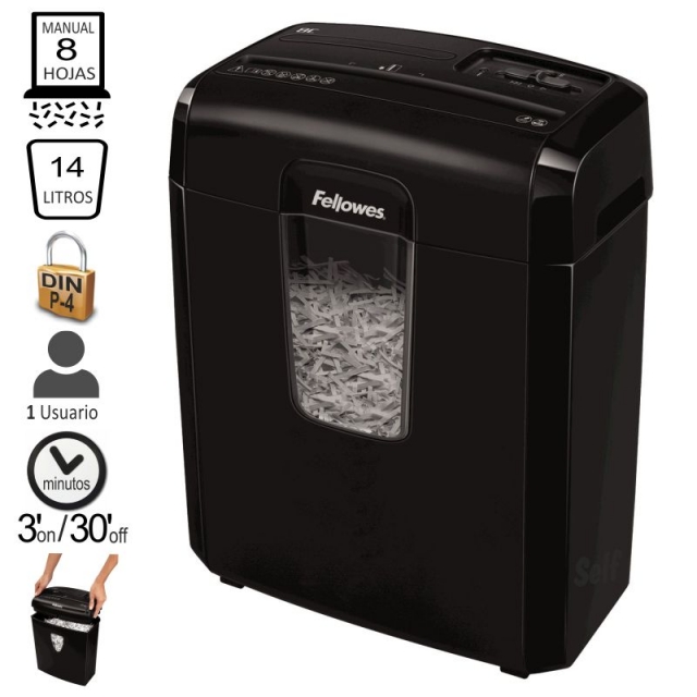 Comprar Destructora Fellowes 8C, 8 hojas en partículas