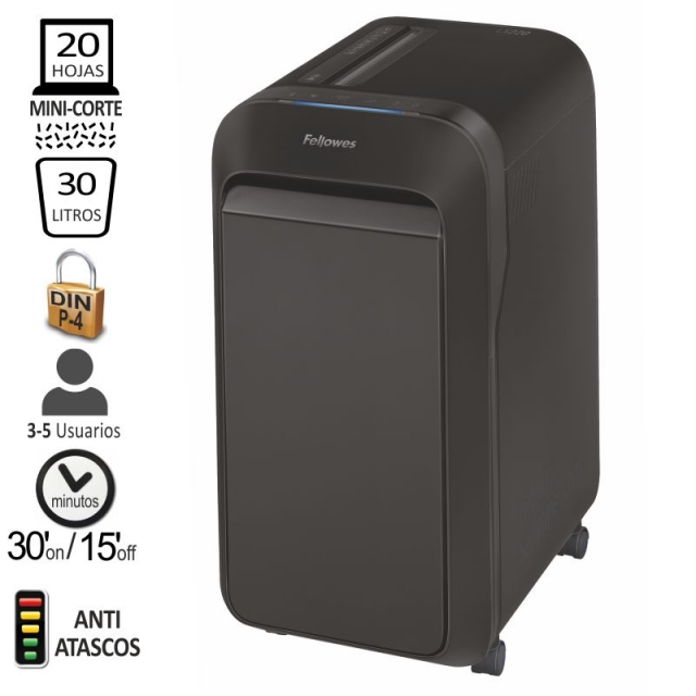 Comprar Destructora Fellowes LX220 Minicorte partículas P-4, 20 hoja