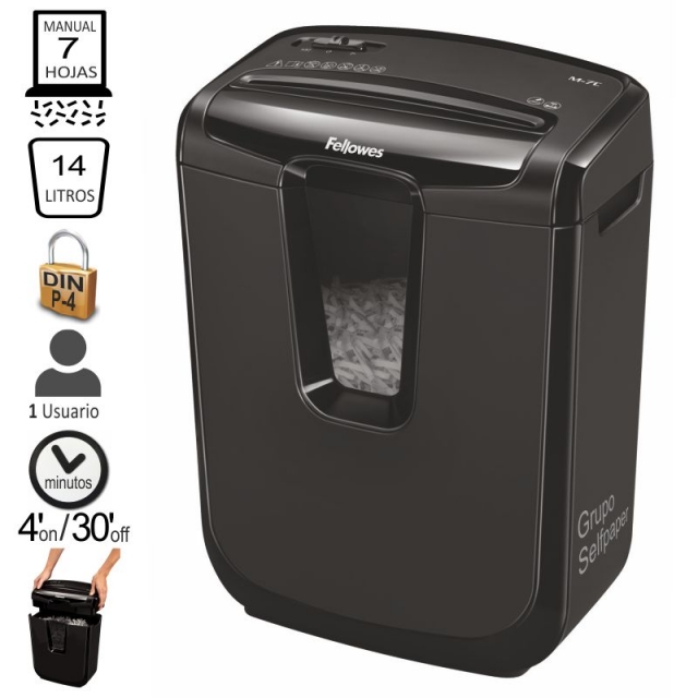Comprar Destructora Fellowes M-7C, Particulas, 7 hojas