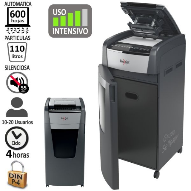 Comprar Destructora Rexel Optimum Auto+ 600X Automatica