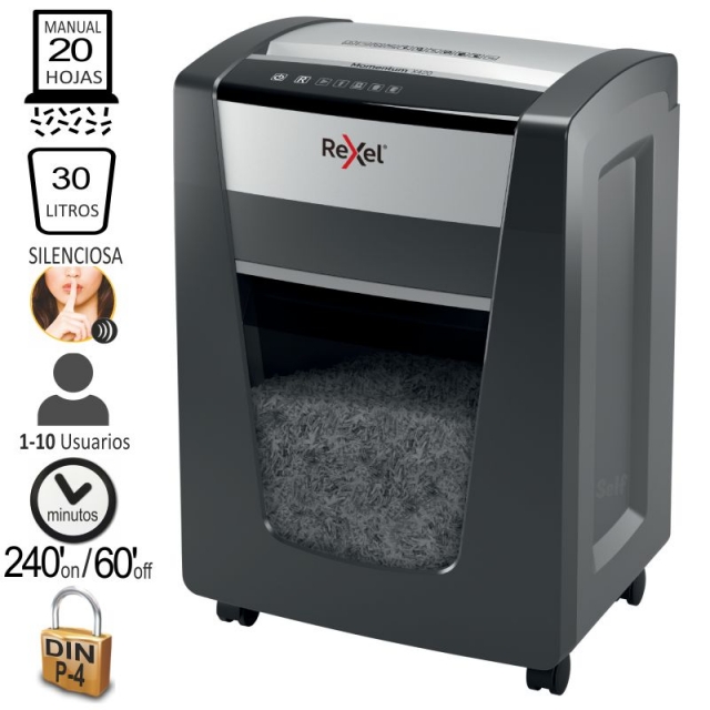 Comprar Destructora Rexel Momentum X420 Ciclo 4 horas 10 usuarios