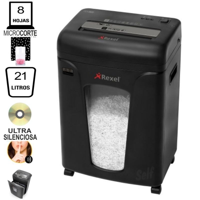 Comprar Destructora Rexel REM820 Microcorte nivel P-5, 8 hojas