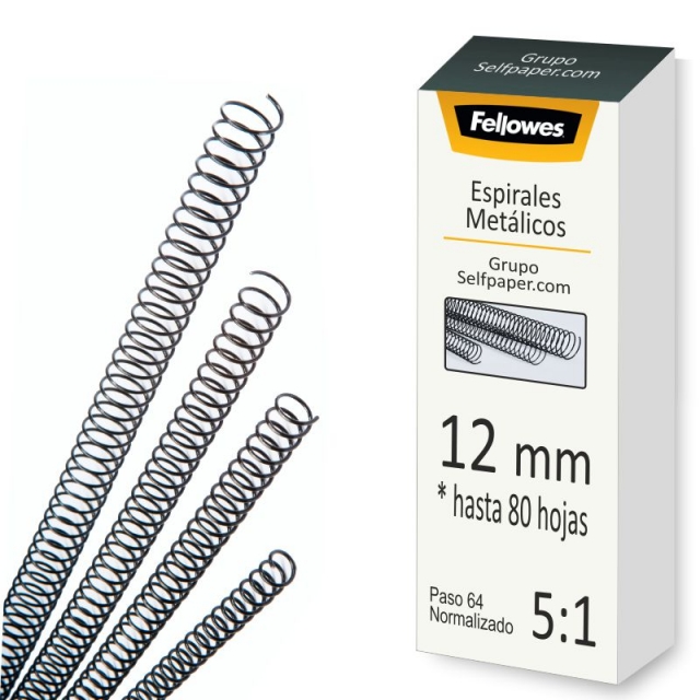 Comprar Espiral Metal 12 mm caja 100 u. gusanillo encuadernar